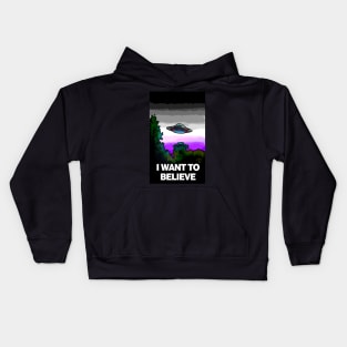 I WANT TO BELIEVE in ASEXUALITY Kids Hoodie